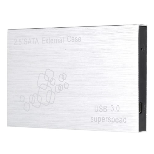 Portable High Speed 5Gb/s USB 3.0 HDD SSD SATA External Aluminum 2.5" Hard Drive Disk Box Enclosure Case with USB Cable
