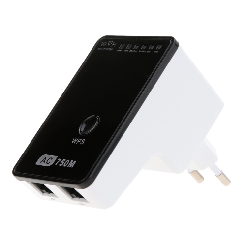 

2.4 5G Dual-Band 750Mbps Mini Wireless 802.11 Wifi Router with Switch