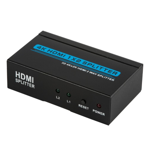 

3D Ultra HD 4K * 2K 1.4 HDMI Splitter 1 * 2 Ports Powered Female Switch Box Hub 1 in 2 out for HDTV/DVD/PS3/Xbox One/Xbox 360