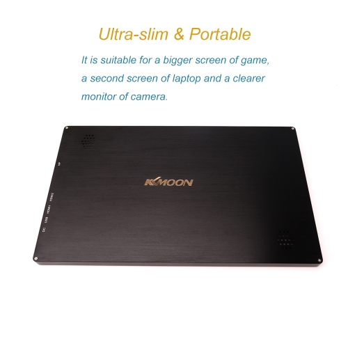 

KKmoon Ultra Slim Portable IPS LCD Gaming Monitor with HDMI USB Ports Foot Stand Support 1080 Resolution USB Powered for PS4 Xbox one Console PC Desktop Laptop Camera