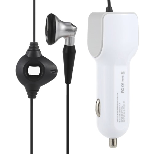 

Wireless Bluetooth Music Earphone Earbud Wired USB Car Cigarette Lighter Socket Charger Power Adapter for iPhone 6S PLUS Smartphone