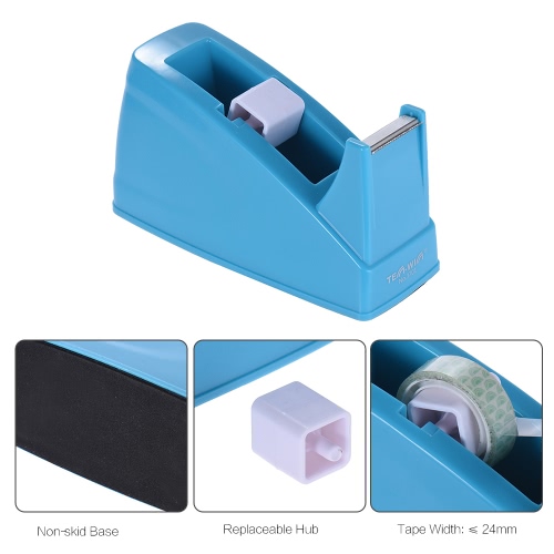 

Office Desktop Tape Dispenser with 1" Core 3 Colors (Blue/ Green/ Pink) Random Delivery
