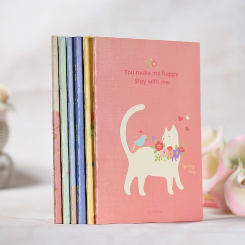 

1pcs Cute Cartoon Diary Notebook Notepad A5 Paper Note Book Journal Memo Writing for Students (6 Colors Random Delivery)