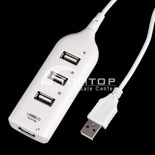 

High Speed Mini 4 Port USB 2.0 Hub For Laptop PC W