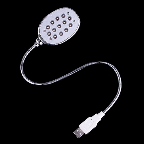 

Bright 13 LED Flexible USB Light Desk Lamp for Laptop Blue