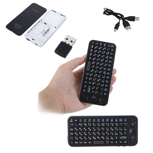 

Russian Version Mini iPazzport 2.4G Wireless Gyroscope Fly Air Mouse Keyboard Handheld