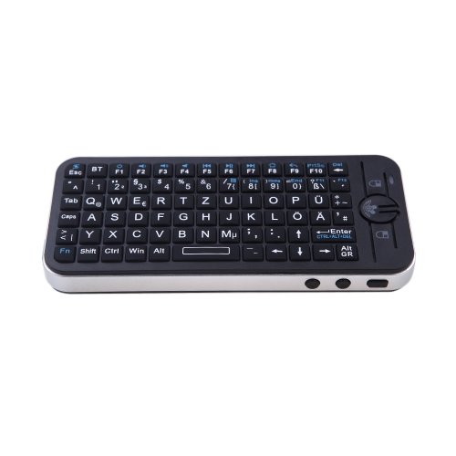 

German Version iPazzPort Bluetooth Wireless Mini Keyboard Fly Air Mouse Remote with Case for Apple TV Box