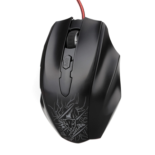 

MOTOSPEED Adjustable 2000 DPI USB Wired Optical Gaming Mouse Mice 6D Button Blue LED for Laptop PC Professional Gamer Black