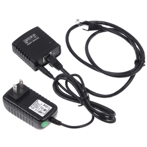 

Network USB 2.0 LPR Print Server Hub Adapter Ethernet LAN Networking Share